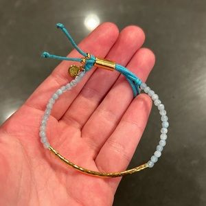 Gorjana Aquamarine crystal bar bracelet